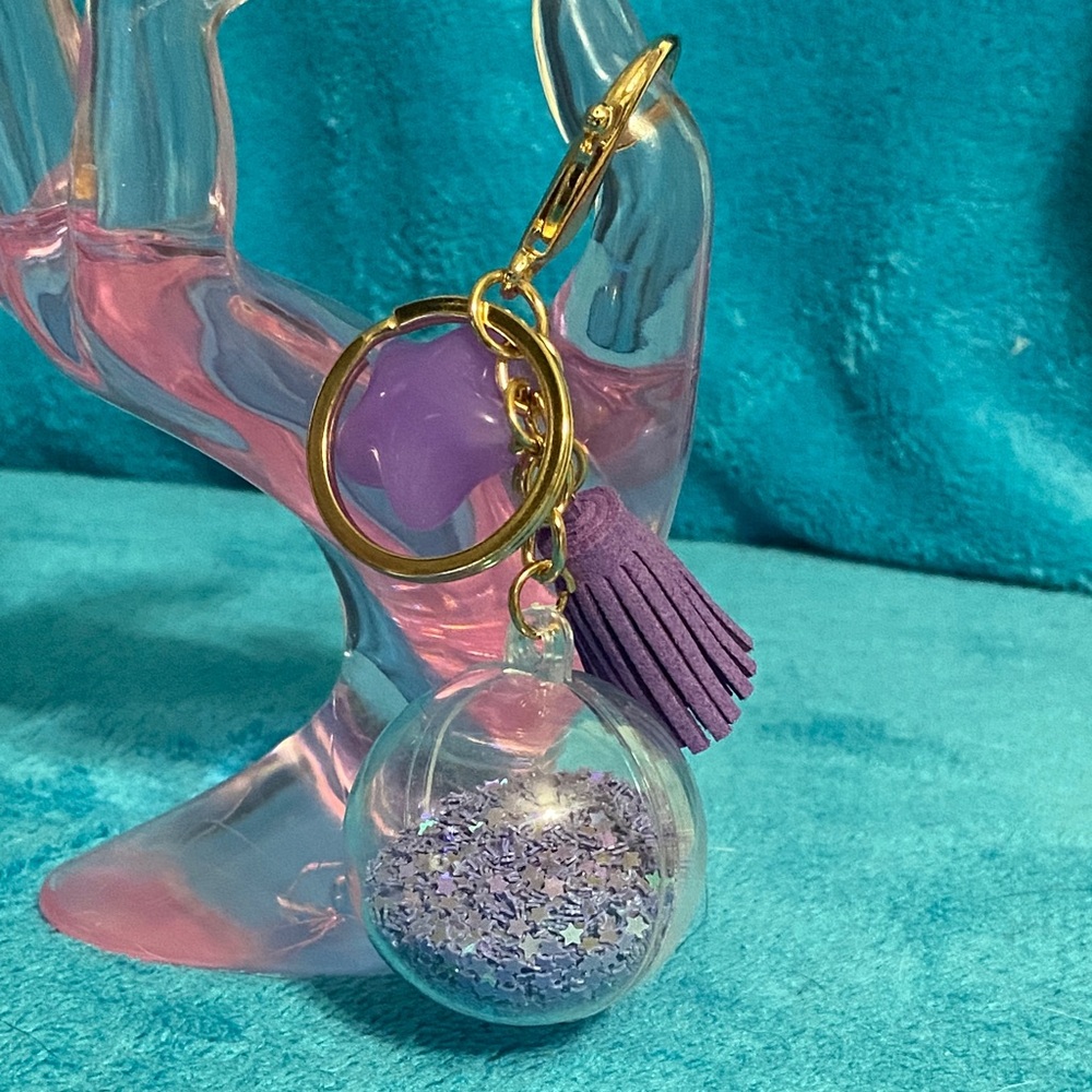 Purple Star and Tassel Keychain